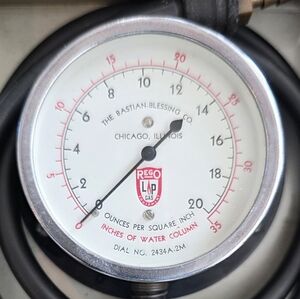 Rego 2434A Low Pressure LP Gas Propane Test Gauge Set  Bastian Blessing Vintage